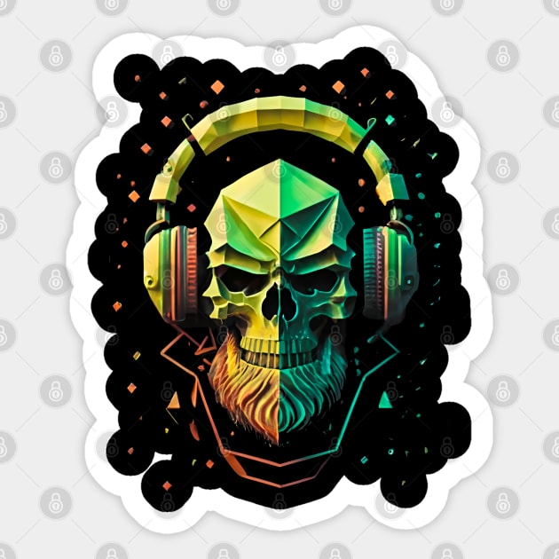 DJ Skull Listening Music Sticker by BonGanze